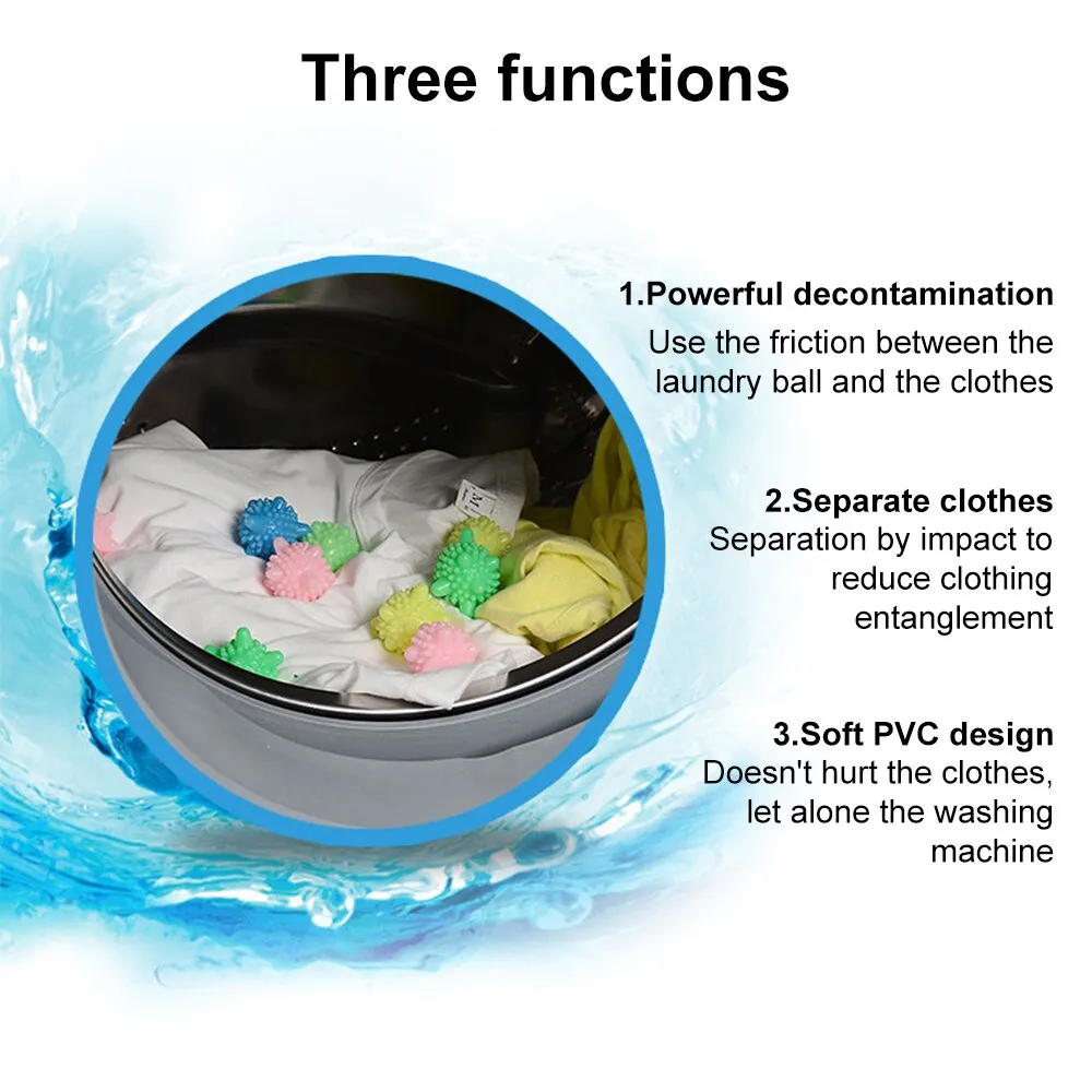 10pcs Starfish Magic Reusable Dirt Cleaner Laundry Balls