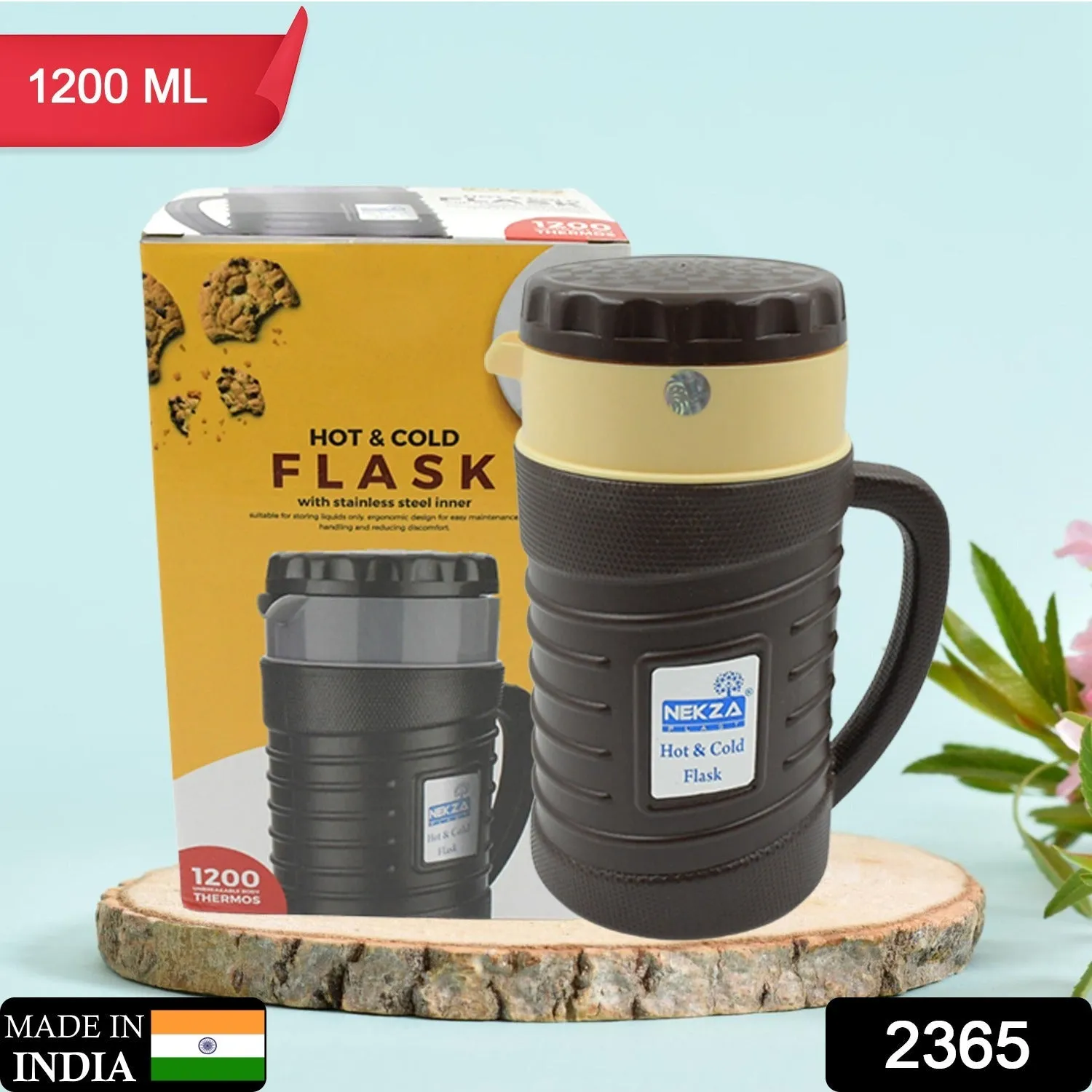 2365 Thermos Insulated Flask or hot Kettle,  Plastic innner Steel, Insulated Tea Kettle Hot and Cold Premium Tea Kettle Kettle | Easy to Carry | Leak Proof | Tea Jug | Coffee Jug | Water Jug | Hot Beverag (1200 Ml, 1700ML )