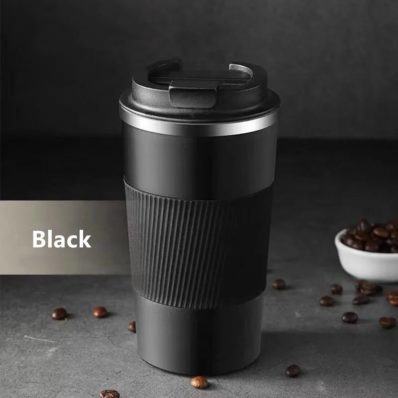 380Ml/510Ml Double Stainless Steel Coffee Thermos Mug With Non-Slip Case Car Vacuum Flask Travel Ins