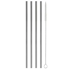 8.5" Straight Stainless Steel Straw (4 pack)