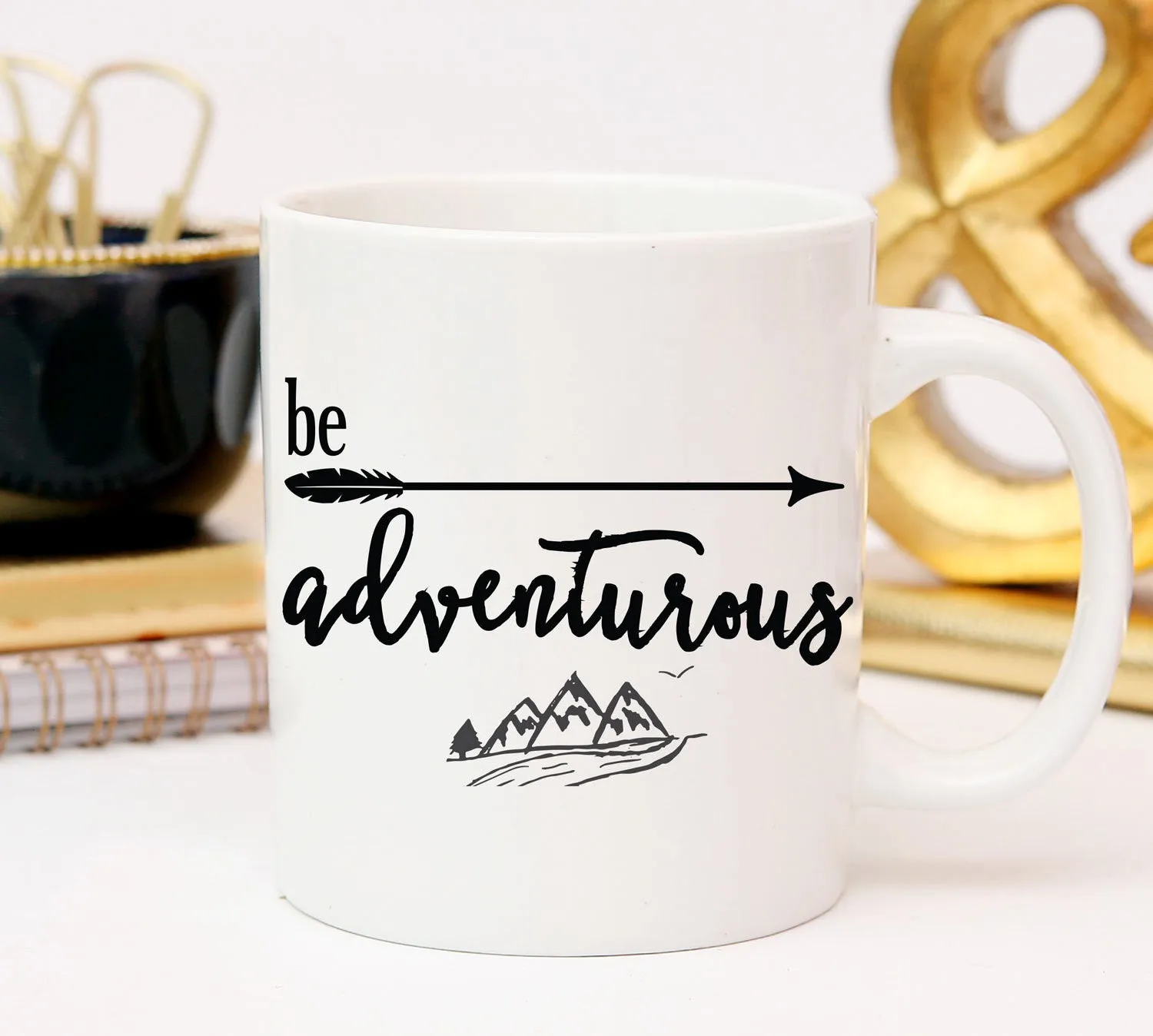 Adventure Mug, Be Adventurous, Happy Camper, Travel Coffee Mug, Gift For Travel Lover, Camping Mug, Inspirational Mug, Outdoor Mug, Unique