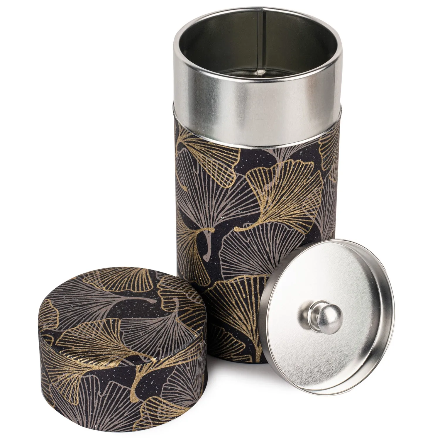 Black Ginkgo Premium Japanese Tea Caddy