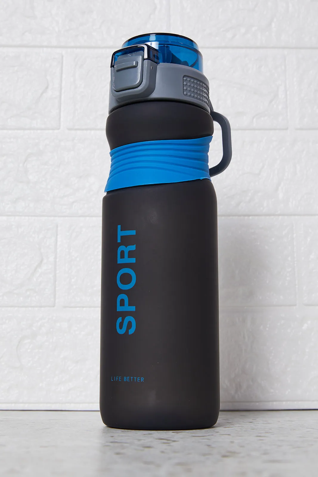 Blue And Black Printed Water Bottle(700ml)