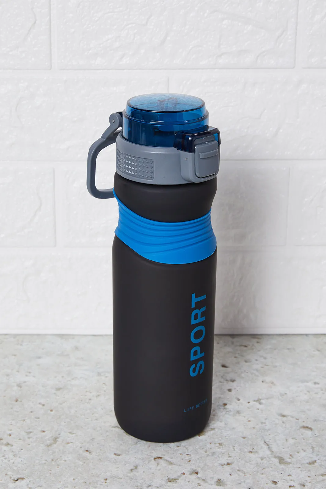 Blue And Black Printed Water Bottle(700ml)