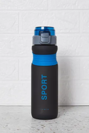 Blue And Black Printed Water Bottle(700ml)