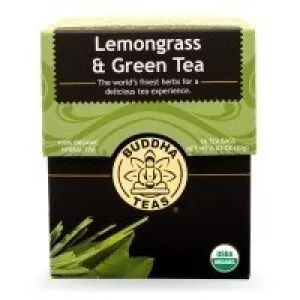 Buddha Teas Lemongrass and Green Tea 18 Bags Box