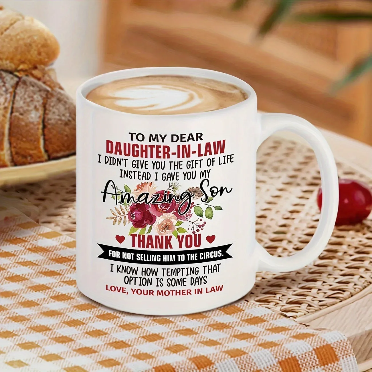 Dear Daughter In Law Mug Mothers Gift for Christmas