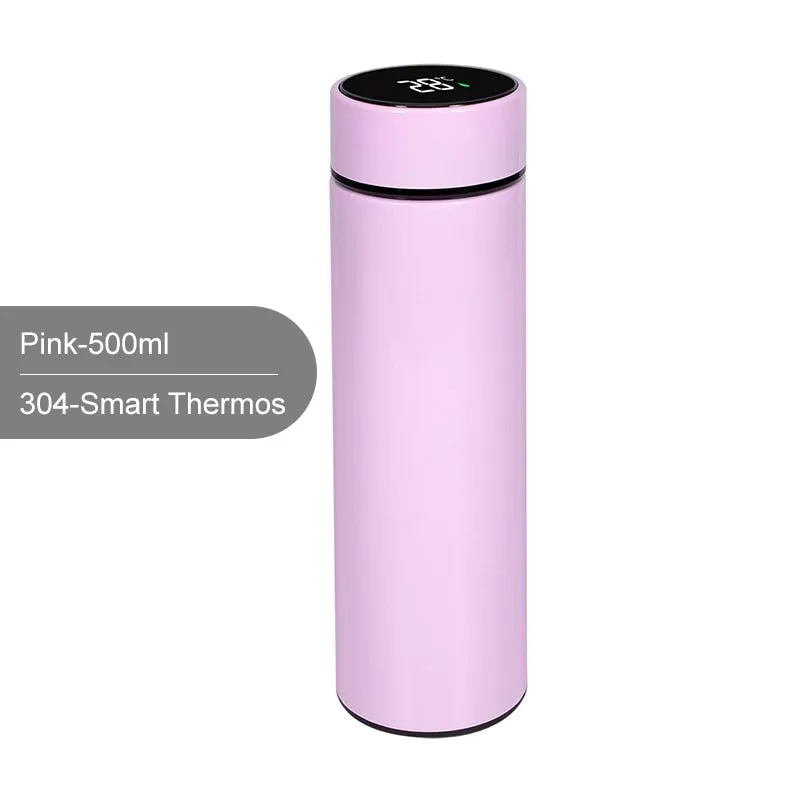 DESUPA Stainless Steel Temperature Display Bottle Thermos - 500 ml