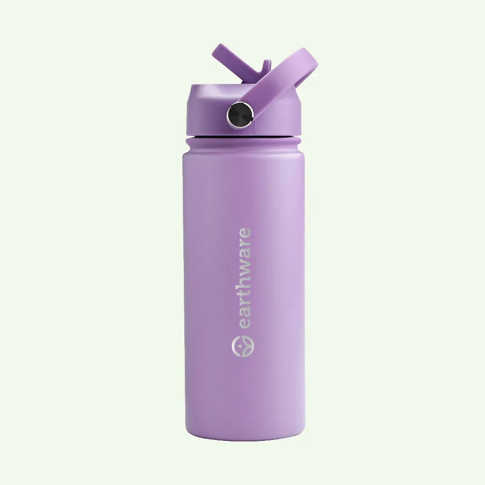 Earthware Earth Bottle Premium Insulated Water Bottle with 2 x Caps (550ml)