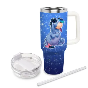 Eeyore Printed Tumbler With Handle And Straw Lid