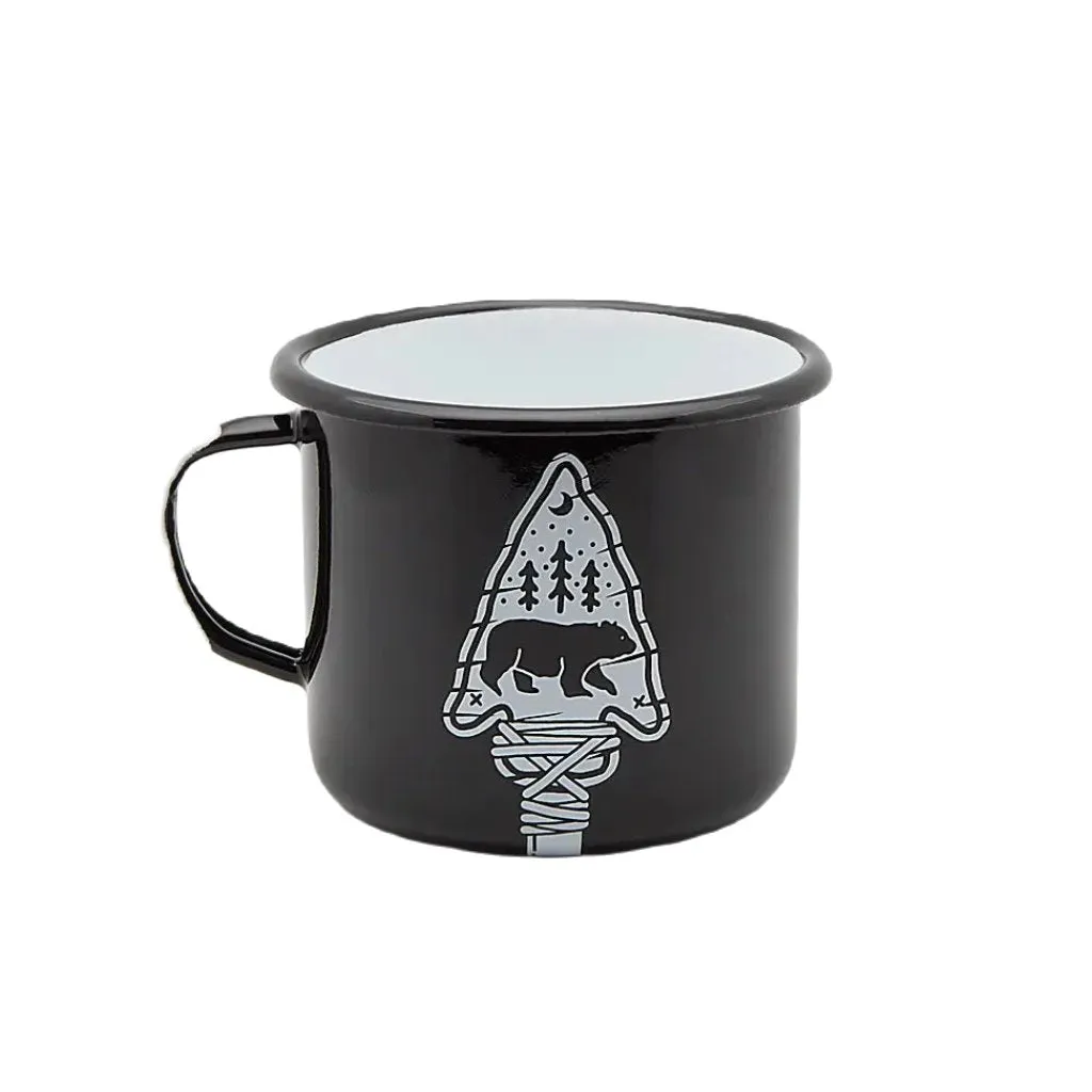 Emalco Enamelware 16.9oz Enamel Bear & Arrow Mug