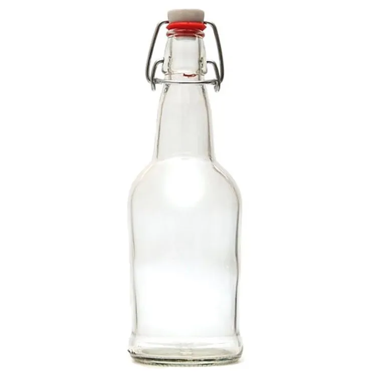 EZ Cap Beer Bottles - 16 oz, Clear - Single Bottle with Cap