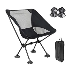 Heavy Duty Portable Camping Chair with Anti-Slip Large Feet & Carry Bag for Outdoor Camping & Hiking