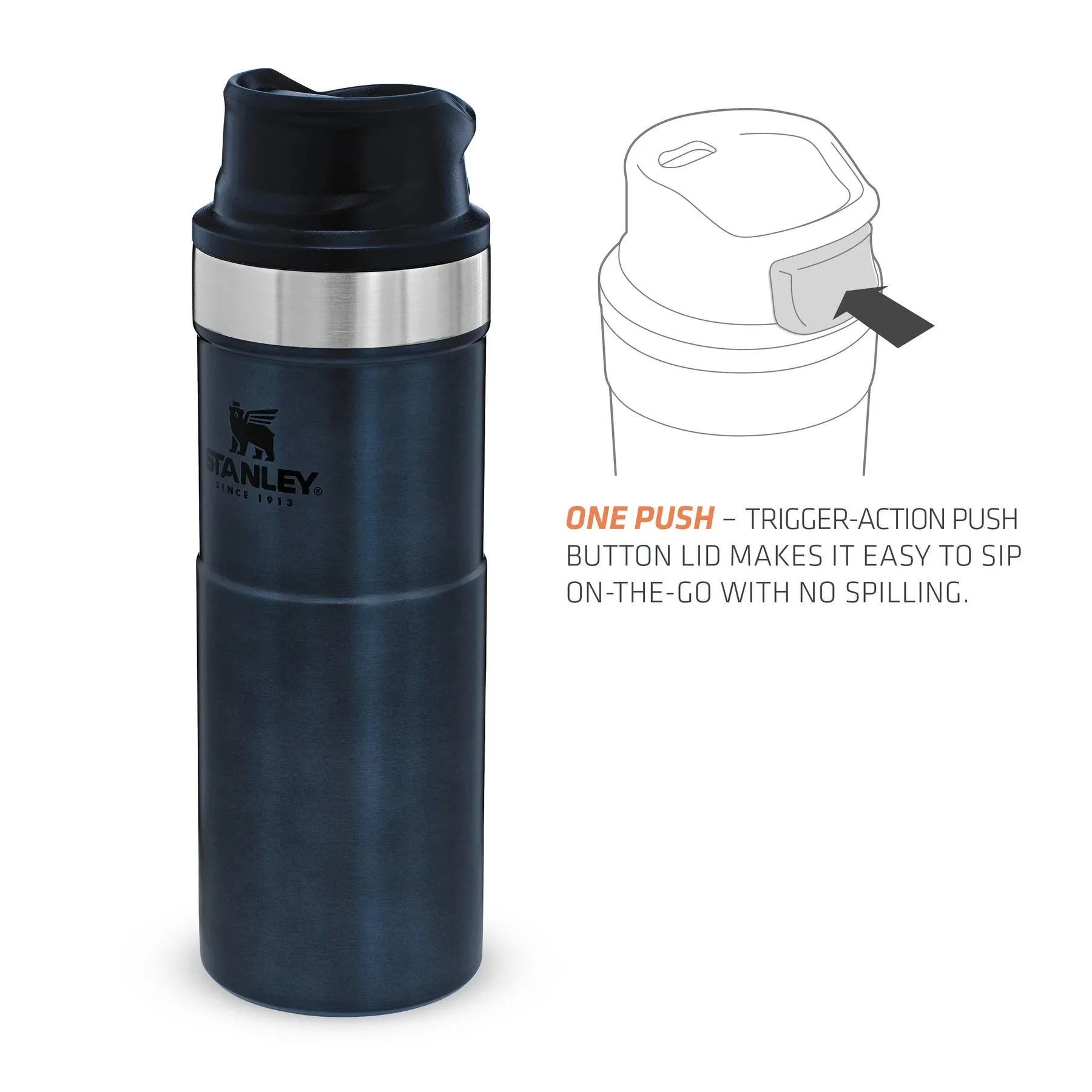 Stanley Classic Trigger Action Travel Mug | 0.47L - Nightfall