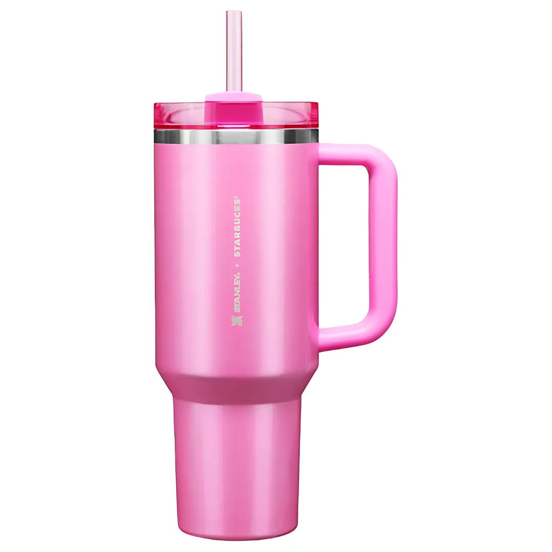 Stanley Tumbler with Handle Straw Lid Stainless Steel Vacuum Insulated Car Mug Thermal Iced Travel Cup