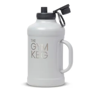 The Gym Keg 64oz Insulated Water Bottle - Large Water Jug - Jumbo Sports Bottle - Ideal For Hot And Cold Drinks - 18/8 Stainless Steel - Wide Mouth Design - Simple-Modern Jug (Stormy Weather Grey)