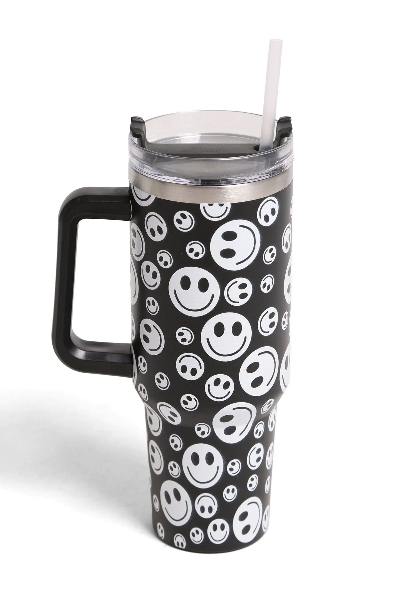 TUM801 Happy Face 40 Oz Tumbler With Handle